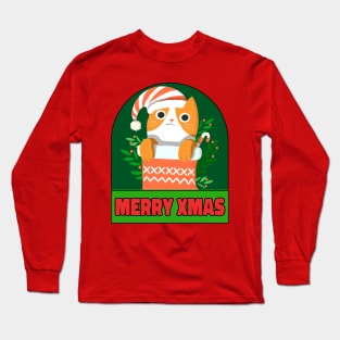 Christmas Cat Lover Christmas Shirt Long Sleeve T-Shirt